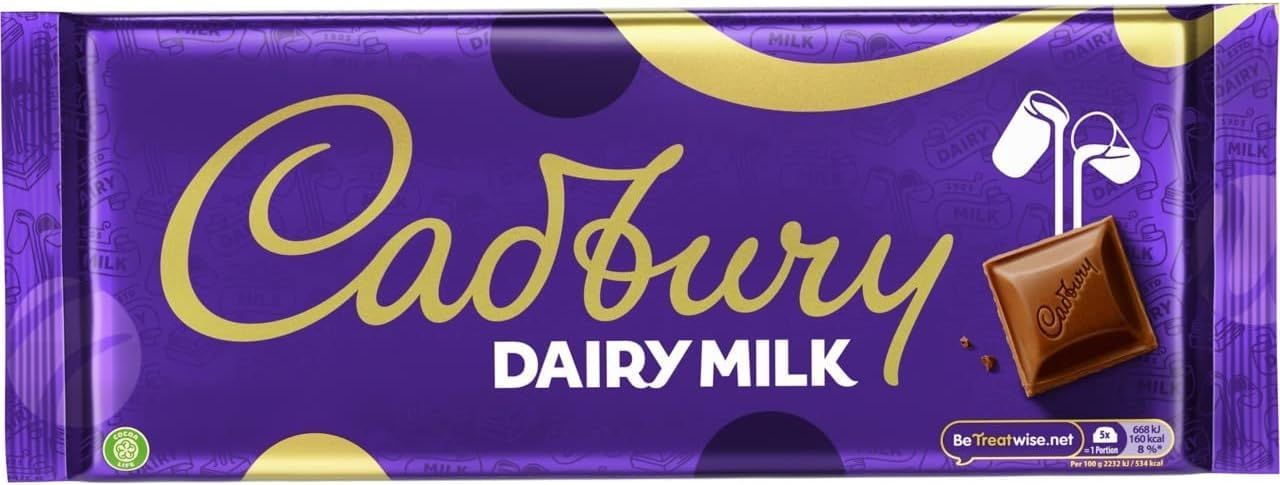 Cadbury Dairy Milk Chocolate Bar, Smooth &amp; Creamy Milk Chocolate, The Perfect Valentines Day Gift, 360 g (Pack of 1)