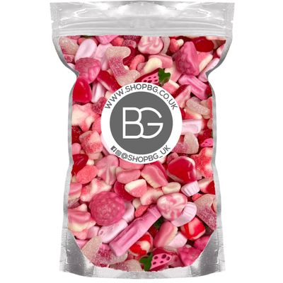 BG Quality Pick &amp; Mix Sweets - Large Retro Candy Sweeties 800g Baby Shower Gender Reveal Colourful Pink Mix