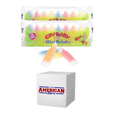 Concord Cry Baby Wax bottles Sour Drinks Jumbo 8's I Pack of 2 (16 Total) I US Import