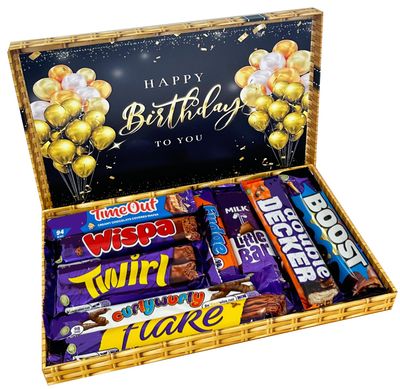 Happy Birthday Chocolate Full Sized Bars Letterbox Chocolate Gift