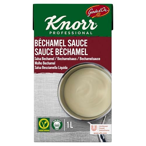 Knorr Professional Garde D'Or Bechamel Ready-to-Use Cooking Sauce, Gluten Free, White Sauce Ideal for Pasta, 1L Carton
