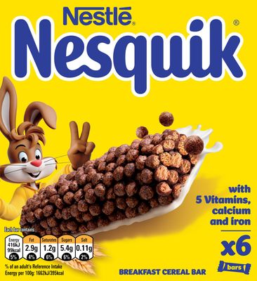 Nestlé Nesquik Breakfast Cereal Bars 6 x 25g (150g)