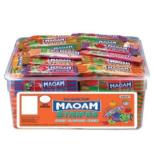 Maoam Stripes - Fruit Flavour Chew 120 Tub