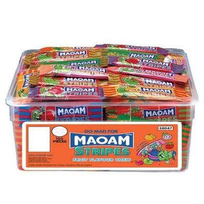 Maoam Stripes - Fruit Flavour Chew 120 Tub