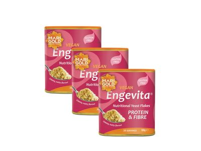 Marigold Engevita Nutritional Yeast Flakes with Protein &amp; Fibre, 100g (Pack of 3) - Vegan Cheese Alternative, Gluten Free