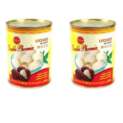 Double Phoenix Lychees in Syrup 567g x 2 cans