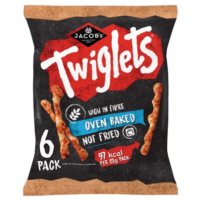 JACOB'S Twiglets Original Baked Snacks Multipack 6x23g, 138g