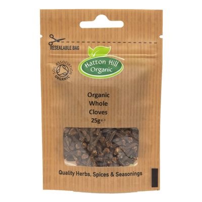 Organic Whole Cloves 25g by Hatton Hill Organic - Certified as organic by the UK s Soil Association