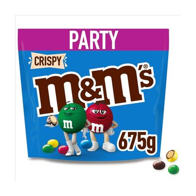 M&amp;M'S Chocolate Bag, Crispy Centre &amp; Milk Chocolate, 675g Party Bag, Bulk Chocolate, Ideal for Gift, Snacks and Sharing