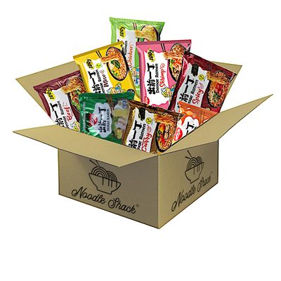 Instant Ramen Noodles Variety Bundle, 16 x 100g Packs - 8 Delicious Flavours - with Nissin Demae Shrimp, Beef, Miso, Chicken, Tonkotsu, Duck, Spicy, and Japanese Curry - Quick Easy Delicious Meals