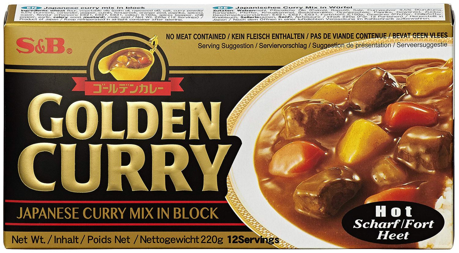 SB Golden Curry Hot 240 g (Pack of 2)