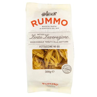 Rummo Fettuccine Pasta No.89 - Classic Ribbon-Cut Pasta, Expertly Made for Rich &amp; Elegant Dishes, 500 g (Pack of 1)