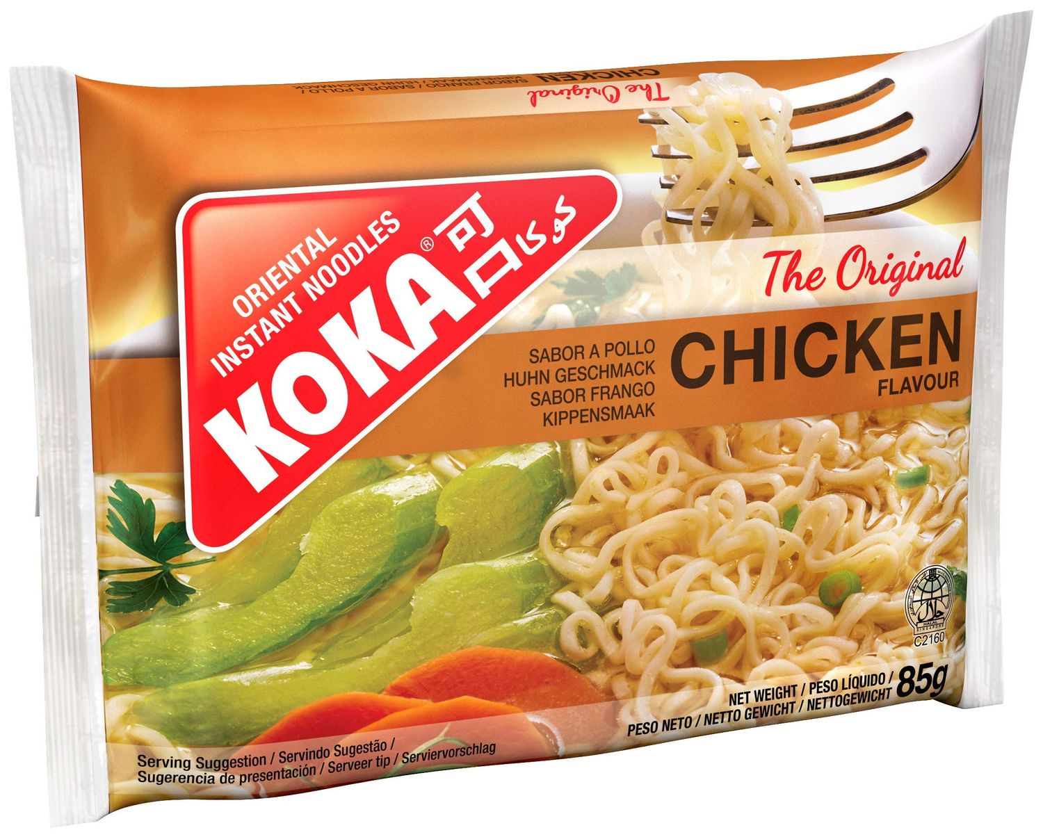 Koka Original Chicken Flavour Oriental Style Instant Noodles, 85 g (Pack of 30)