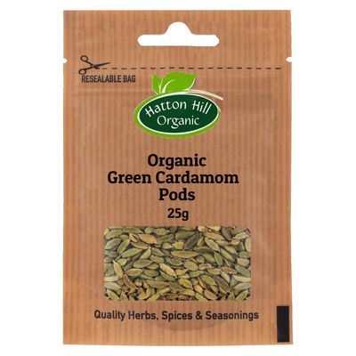 Organic Green Cardamom Pods 25g by Hatton Hill Organic