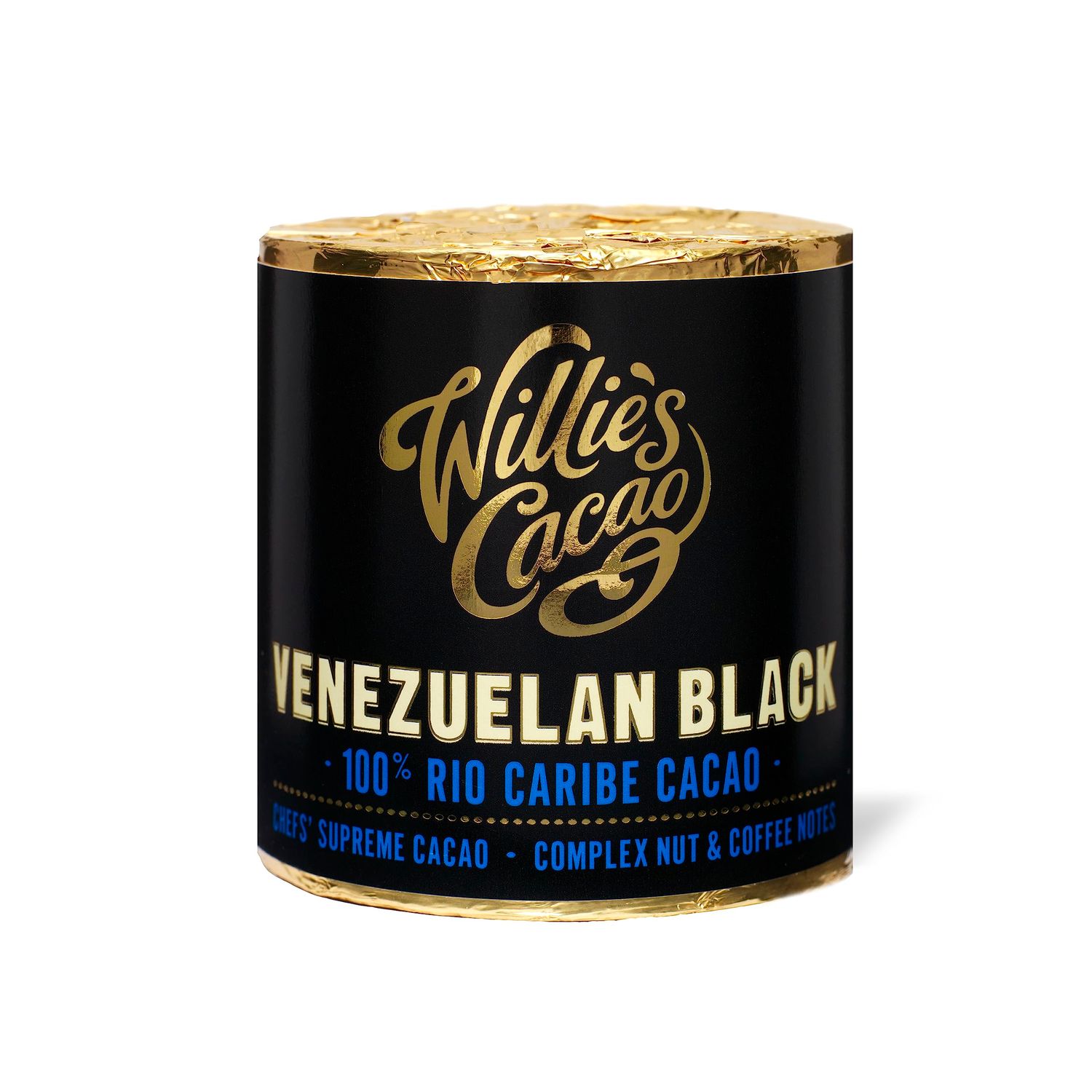 Willie's Cacao - 100% Cacao - Venezuelan Black 100% Rio Caribe Cacao - 180g- Nutty coffee notes - For cooking, baking, drinks - Vegan &amp; No Added Sugar