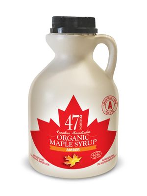 47° North Single Source Canadian Organic Maple Syrup, Grade A 500ml (500ml, Amber)