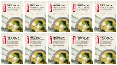 Yutaka - Instant Vegan Miso Soup with Toppings, 7.5g, Pack of 10 - with Spring Onion, Tofu & Wakame Seaweed - Gluten-Free, High in Protein - Vegan-Friendly, Quick & Easy to Prepare