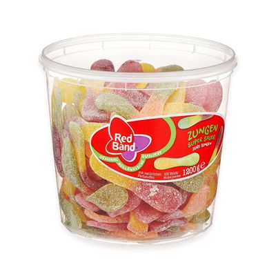 Red Band Super Sour Tongues 100 Count