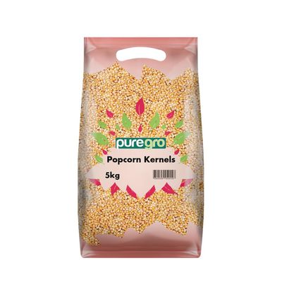 Puregro Popcorn Kernels Puregro Popcorn Kernels Premium Quality 100% Natural Ideal for Air Popper, Microwave &amp; Stovetop Perfect for Healthy Snack - 5KG - Unflavoured