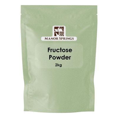 Fructose Powder 2kg, Pure Crystalline Frustose, Excellent Substitute for Sugar, by Manor Springs