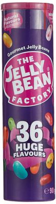 Jelly Bean Factory Gourmet Tube 36 Mix Gluten and Gelatine free Impulse candy (1 x 90g)