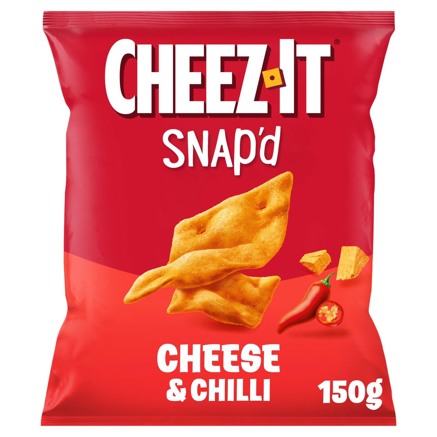 Cheez-It Snap'd Cheese &amp; Chilli Baked Snacks 150g