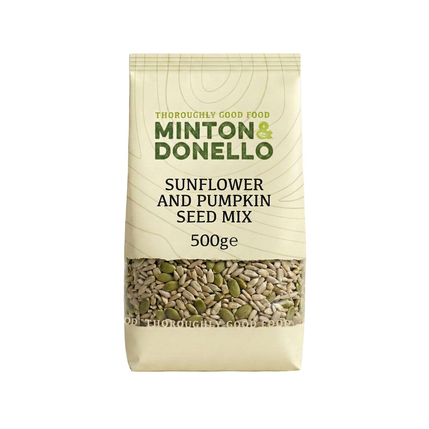 Minton &amp; Donello Sunflower &amp; Pumpkin Seed Mix 500g - Natural Mixed Seeds, High Fibre &amp; Plant-Based Protein, Great for Snacking, Baking, Salads &amp; Healthy Everyday Recipes