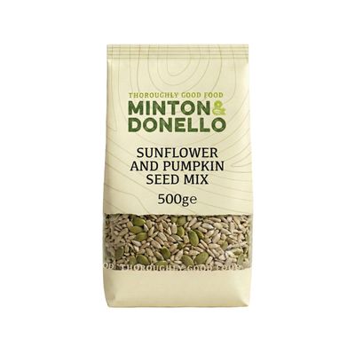 Minton & Donello Sunflower & Pumpkin Seed Mix 500g - Natural Mixed Seeds, High Fibre & Plant-Based Protein, Great for Snacking, Baking, Salads & Healthy Everyday Recipes