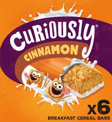 Nestlé Cereals - Curiously Cinnamon Breakfast Cereal &amp; Milk Bar - High Fibre, 5 Vitamins &amp; Calcium - 6 x 25g Bar Multipack