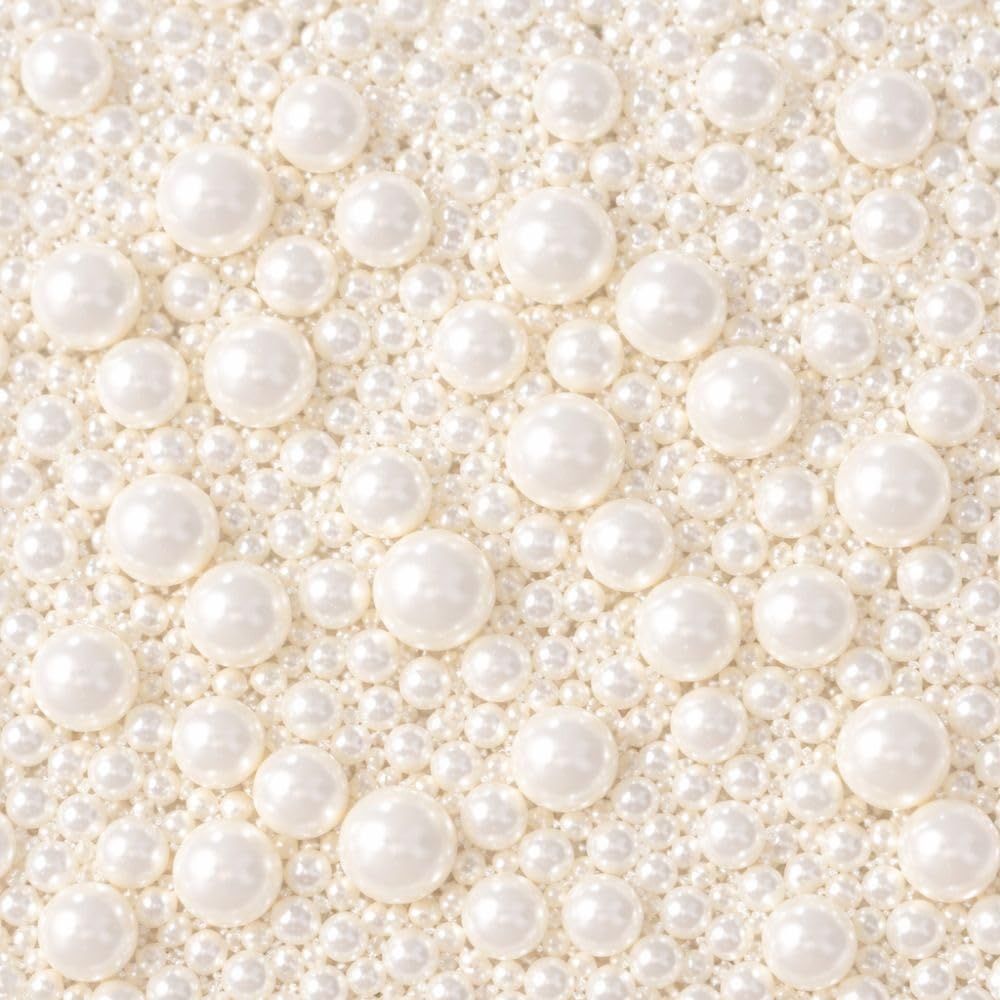 Sweetie Tooth 100g Edible White Pearl Sprinkles - Pearl Sugar Balls Cake Decorations for Cupcakes, Cakes &amp; Party Desserts