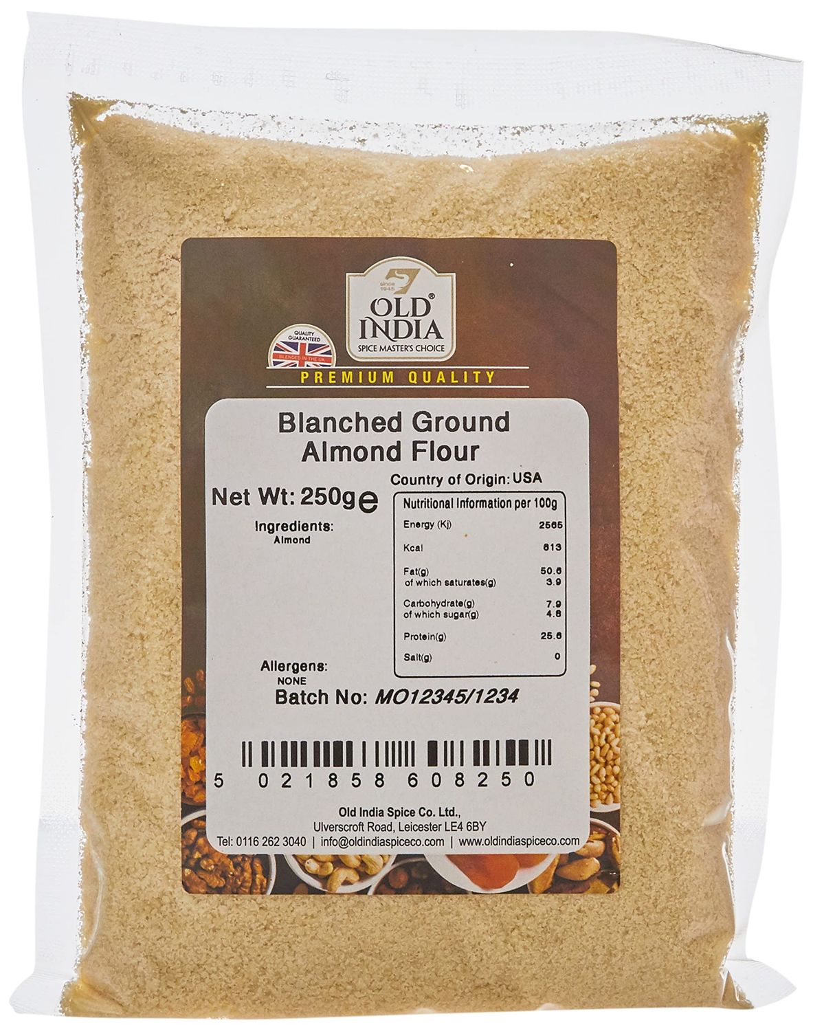 Old India Blanched Ground Almond Flour 250g