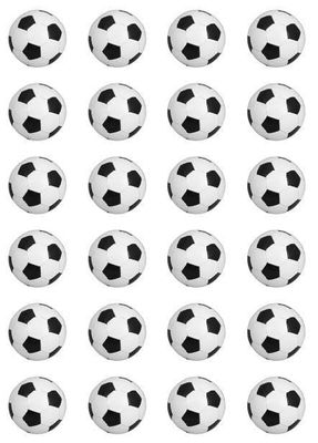 24 x PRECUT Edible Football Cupcake Fairy Cake Wafer Decoration Toppers Soccer