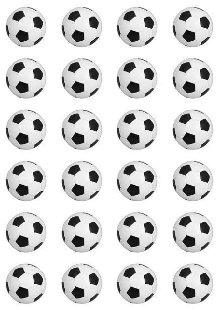 24 x PRECUT Edible Football Cupcake Fairy Cake Wafer Decoration Toppers Soccer