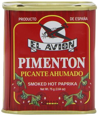 El Avion Pimenton Picante Ahumado - Smoked Hot Paprika 75 g, Red, Pack of 1