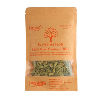 BanyanTree Foods Green Cardamom 100g Cardamom Pods Green Cardamom All Natural Indian Origin Gluten Free Non GMO