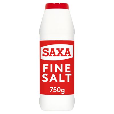 Saxa Fine Table Salt for Table &amp; Cooking, 750 g Drum (Pack of 1)