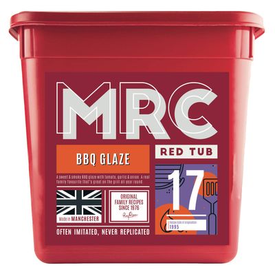 MRC BBQ Glaze 2.5kg - Professional BBQ Seasoning for Meat, Poultry &amp; Fish - Sweet &amp; Smoky Bulk Marinade - Free from MSG, Preservatives &amp; Artificial Additives - Made in Manchester