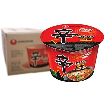 Nong Shim Shin Noodle Big Bowl, 114 g, Pack of 16 L0183403-P105213109-M105213096
