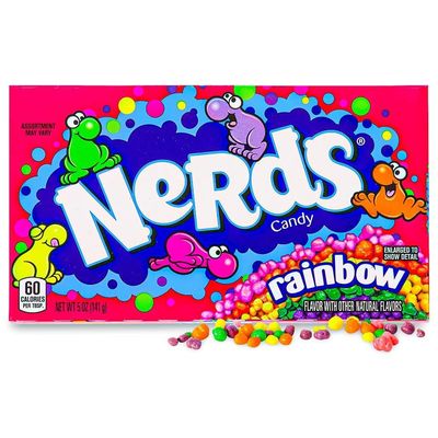 vapewaves Wonka Rainbow Nerds Theatre Size Box 141g Box American Candy x1, 0.141 kilograms, 1.0 count, Pack of 1