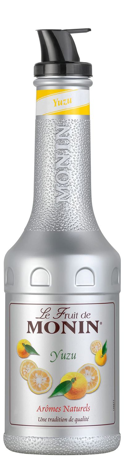 MONIN Yuzu Fruit Mix Puree 1L for Cocktails, Smoothies and Mocktails. Vegan-Friendly, Allergen-Free, 100% Natural Flavours and Colourings. 2-in-1 Yuzu Puree and Sugar Syrup Hybrid