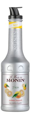 MONIN Yuzu Fruit Mix Puree 1L for Cocktails, Smoothies and Mocktails. Vegan-Friendly, Allergen-Free, 100% Natural Flavours and Colourings. 2-in-1 Yuzu Puree and Sugar Syrup Hybrid