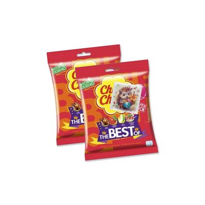 Chupa Chups The Best of Lollipops - 20 Pack (2x10), Iconic Flavours: Strawberry, Apple, Cola, and Strawberry-Cream Lollies Ideal for Sharing