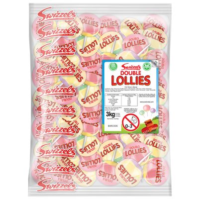 Swizzels Double Lollies, 3 Kg, Pack of 1