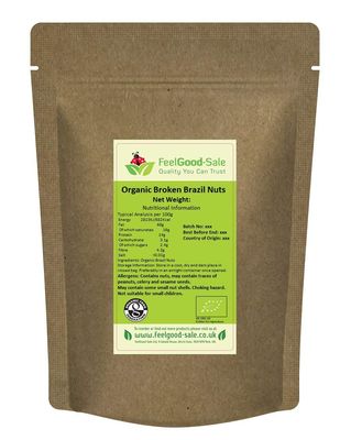 500g Organic Brazil Nuts Halves, Low-GI Good For Snacking, Smoothies, Baking &amp; Cooking, Gluten-Free, Keto &amp; Vegan-Friendly, Rich in Protein &amp; Vitamins &amp; Fibre