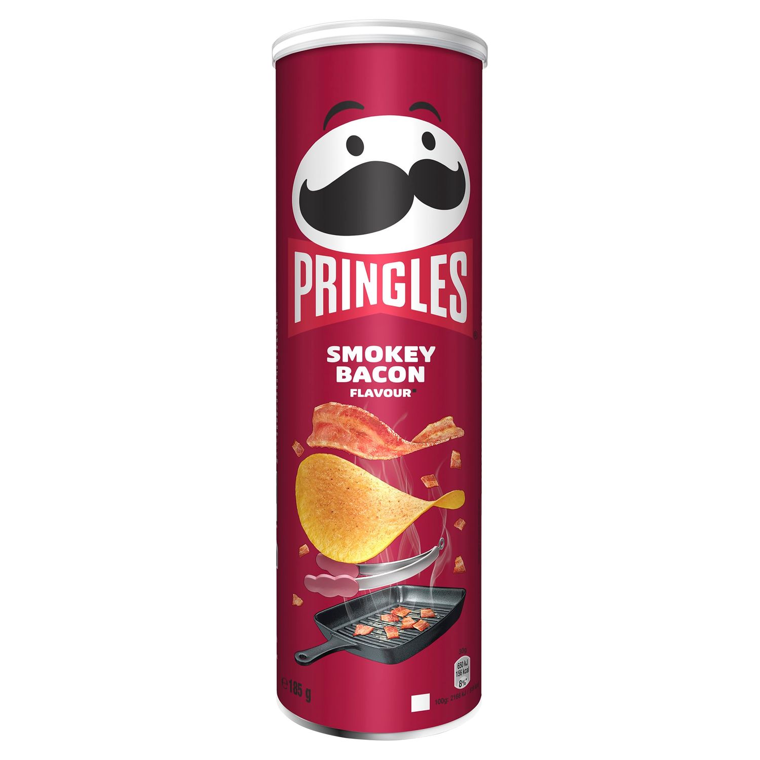Pringles Smokey Bacon Flavour Crisps 185g, Packaging May Vary