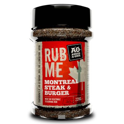 Angus &amp; Oink Montreal Steak &amp; Burger Seasoning Bold Flavours with Dill &amp; Garlic Perfect for Big, Juicy Steaks &amp; Smash Burgers Gluten-Free 220g
