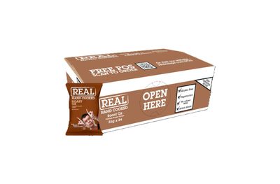 REAL Handcooked Crisps Roast Ox - 24 x 35g Gourmet Crispy Potato Snack Packs