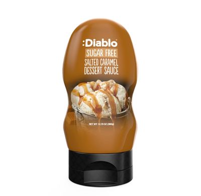 Diablo Sugar Free Dessert Sauce - Gluten-Free Syrup, Drizzle Sweetener, Keto Friendly Flavoring Topping, Perfect for Gifting, No Added Sugar - Salted Caramel, 360g, 12.70oz - 1 Pack