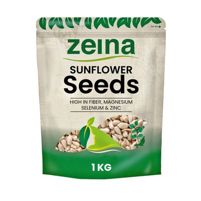 Zeina Sunflower Seed Kernels (1Kg) - Ready to Eat Naturally Gluten Free Vegan Approved Sunflower Seeds for Cooking, Baking and Healthy Snacks, Kosher Approved