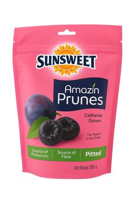 Sunsweet Amaz!n Pitted Prunes - 200g Naturally Sweet, High in Fibre &amp; Potassium No Sugar Added Healthy Digestive Snack